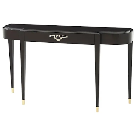 Breakfront Pim Console Table in Ebonized Mahogany